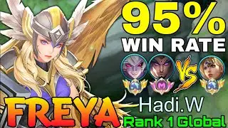 95% Win Rate Freya VS Top Global Dyrroth & Supreme Yu Zhong - Top 1 Global Freya by Hadi.W - MLBB