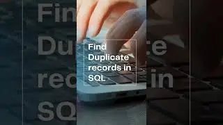 Find duplicate record in Sql #shortsfeed #shorts #sql
