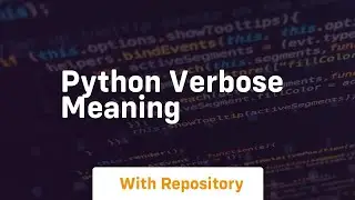 python verbose meaning