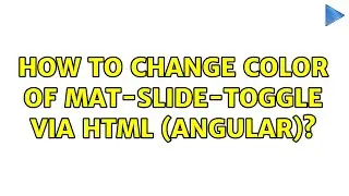 How to change color of mat-slide-toggle via html (Angular)?