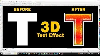 Create Easy 3D Text Effect in Coreldraw | 3D Text Effect Tutorial | CorelwaliSarkar