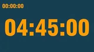 4 hour 45 minute timer (with end alarm, time elapsed and progress bar)