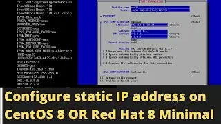 How to Configure static IP address on CentOS 8 or red hat minmul