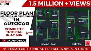 [COMPLETE] Floor Plan in AutoCAD (Ground floor and First floor) | Civil Architecture and Interior