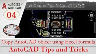 Excel formula to copy AutoCAD objects to multiple locations