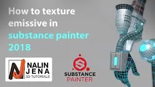 how to texture emissive glowing materials in Substance painter 2018