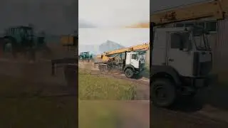 MAZ 6317 КРАН ПЕРЕВОЗКА ТРАКТОРОВ 
