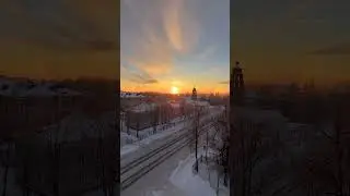 Зимняя радуга🌈. Эффект гало. Ярославль. ❄️ Winter rainbow🌈. Halo effect.