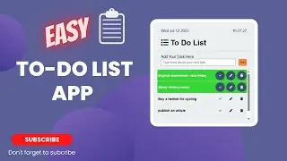 How To Create To Do List App using HTML CSS & JavaScript | Step by Step Clearly