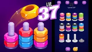 🏅 NUT SORT 🤪 Level 37 🧩 Gameplay Walkthrough