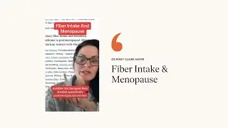 Fiber Intake & Menopause