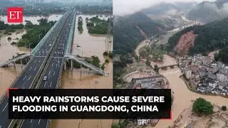 China floods: Heavy rainstorms cause severe flooding in Guangdong; aerial visuals