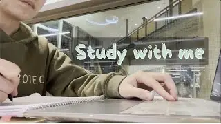 2 hours studying at the library | Real time, Background noise | No music