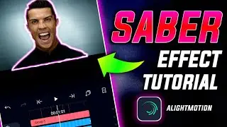 New trending SABER effect tutorial in alightmotion🔥 | simple SABER effect | neon effect tutorial😍