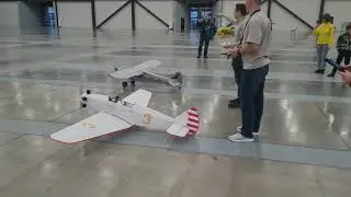 RC Giant Scale indoor airplane, F4D rubber powered, easy rubber indoor ОР500 festival St.-Petersburg