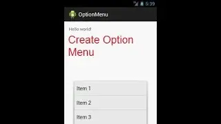 How To Create Android Option Menu in Android Studio