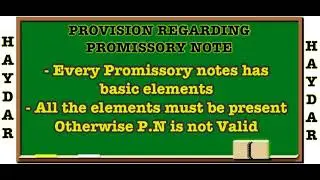 Provision Regarding Promissory Note | CA IPCC LAW |