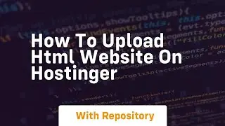 How to upload html website on hostinger