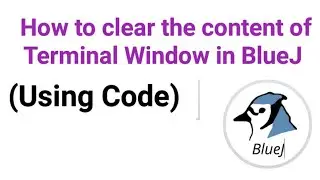 How to clear the content of Terminal Window in BlueJ programmatically | ICSE and ISC