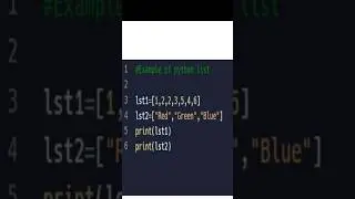 Example of python list 