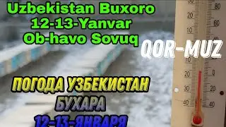 Ob-havo Yanvar Uzbekiston Buxoroda sovuq kunlari. Узбекистан Погода 12-13-Январь