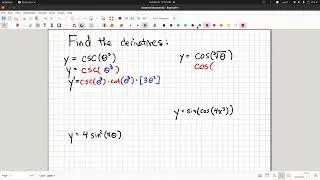 Chain Rule Examples with Trig Functions