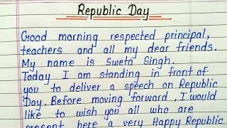 26 January speech(republic day speech) in english