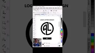 AL Logo Letter Design in CorelDRAW 