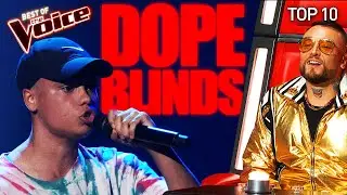 The DOPEST Blind Auditions on The Voice | Top 10