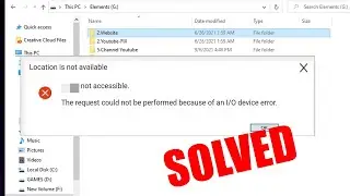 The Request Could Not Be Performed Because Of An I/O Device Error Windows 10 | Fix I/O Device Error