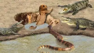 What Happens When The Most Powerful Predators Confront Each Other? Lion Vs Python and Crocodile