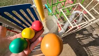 Marble Run ☆ Jungle gym + bellows transparent hose height difference course