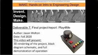 Jason Welton: Play for Me. Most Awesome Project Prize Winner Fall 2020.