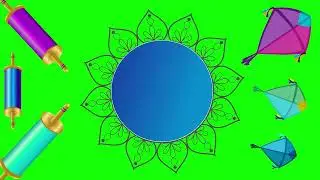 Makar Sankranti Animation Green Screen Video | Makar Sankranti Mandala Green Screen Animation