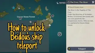 How to unlock Beidou's ship Teleport | Genshin Impact
