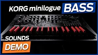 Korg MINILOGUE BASS -new synth!! (SOUNDS DEMO, no talking)