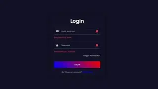 Login Form | Form Validation using Html CSS JavaScript