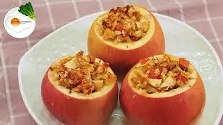 Яблоки Запеченные в Духовке с Овсяными Хлопьями и Орехами