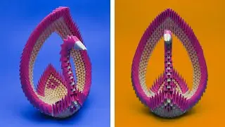 How to make a 3D origami Swan Basket
