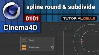 0101. round and subdivide spline tool in cinema 4d