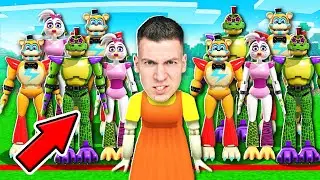 😱 Игра в Кальмара, но ВСЕ игроки - АНИМАТРОНИКИ FNAF 9 в Майнкрафт !