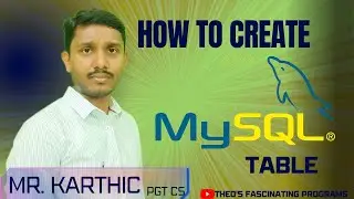 How to create table #sql #sqlserver #mysql #mysqldba #database #pythonprogramming #Mr_Karthic_PGTCS