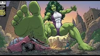 MCU Marvel Rivals Shehulk Giantess Growth Girl Feet Muscle Mommy City Butt Crush AI Fanart