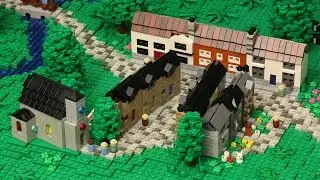 LEGO English Village Drone Fly Over