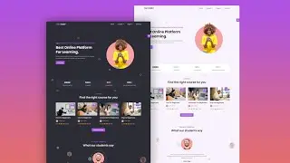 (2/5) Online Learning Website using Html Css Javascript & Bootstrap 5  | Responsive