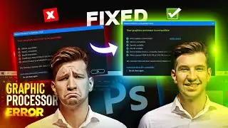 How to Fix Graphic Processor Error in Adobe Photoshop | Any version _Working 💯%