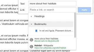 Google Docs - Links and Bookmarks