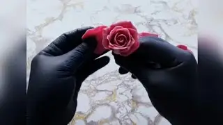 Как сделать розу из пластичного шоколада 🌹🍫