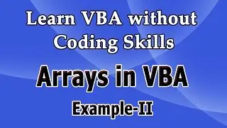 One Dimensional Array Ex-2 - Learn VBA Online