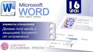 Word. Урок 16. Поля ввода в документе Word. Что это и как использовать